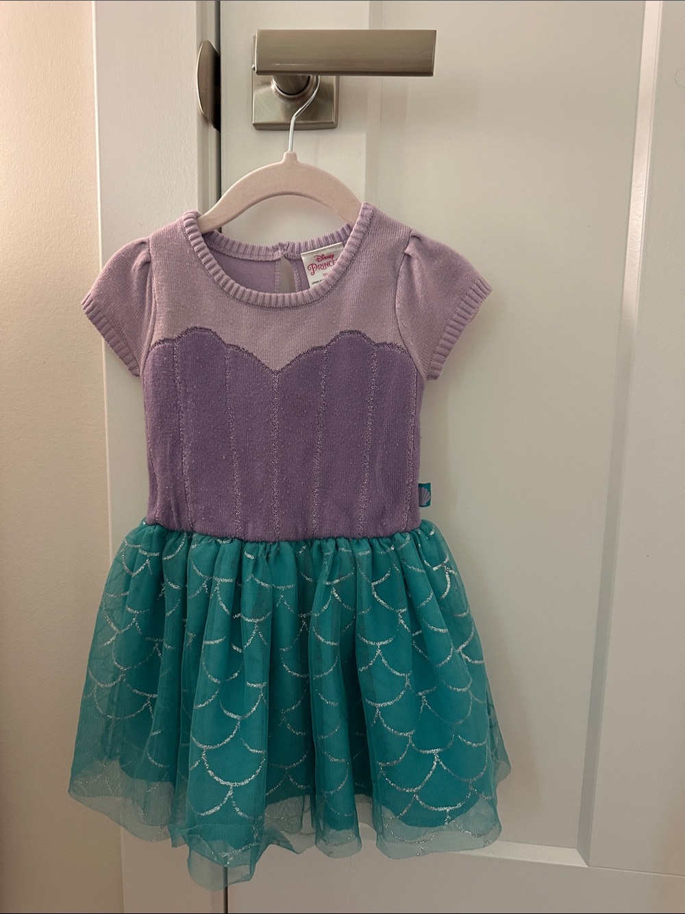Girls' Ariel Lavender and Teal Sparkle Tulle Dress
